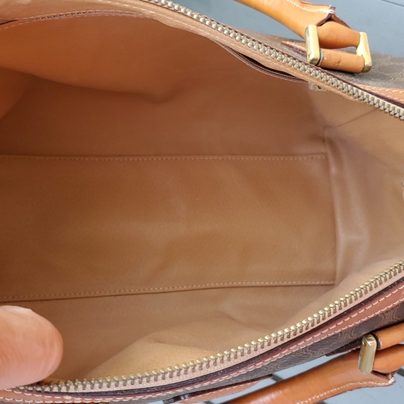 Celine Monogram Brown Leather Satchel - Picture 10 of 14